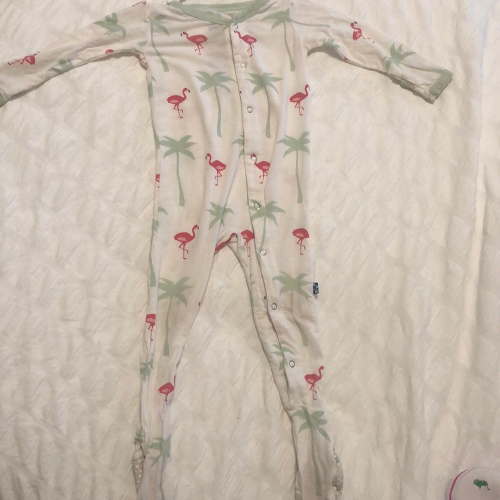 Kickee pants flamingo print size 9-12 months